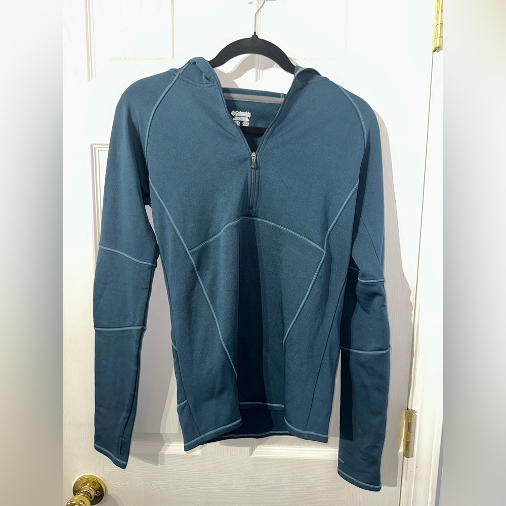 Columbia Women’s Teal Hooded Quarter Zip Jacket (XS) - Picture 10 of 15